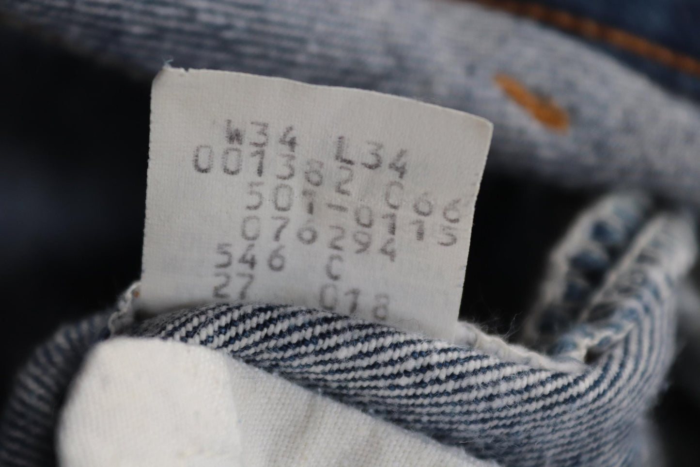 Vintage 1980s Levis 501 denim jeans - made in USA - small e red tab - 33” x 34”