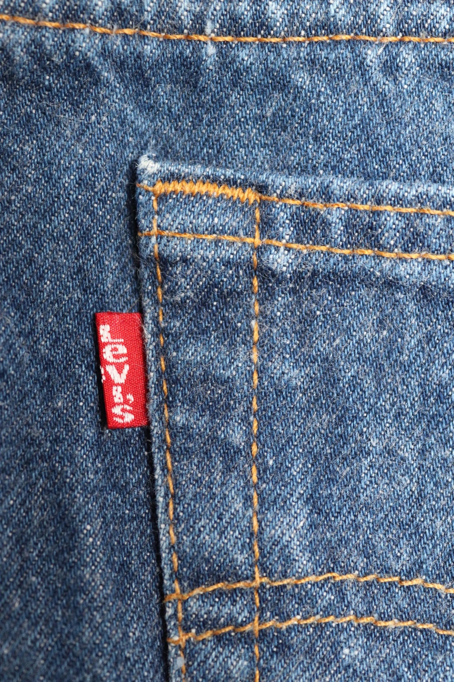 Vintage 1980s Levis 501 denim jeans - made in USA - small e red tab - 33” x 34”