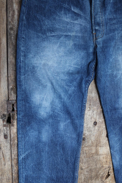 Vintage 1980s Levis 501 denim jeans - made in USA - small e red tab - 35” x 30”