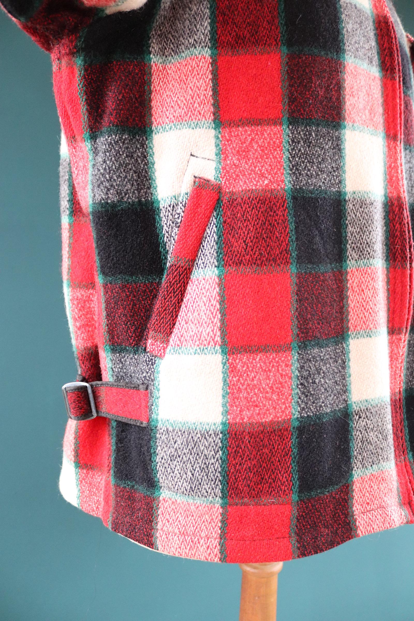 Vintage 1950s Woolrich wool plaid workwear jacket - 48” chest