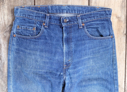 Vintage 1980s Levis 505 denim jeans - made in USA - small e red tab - 34” x 30”