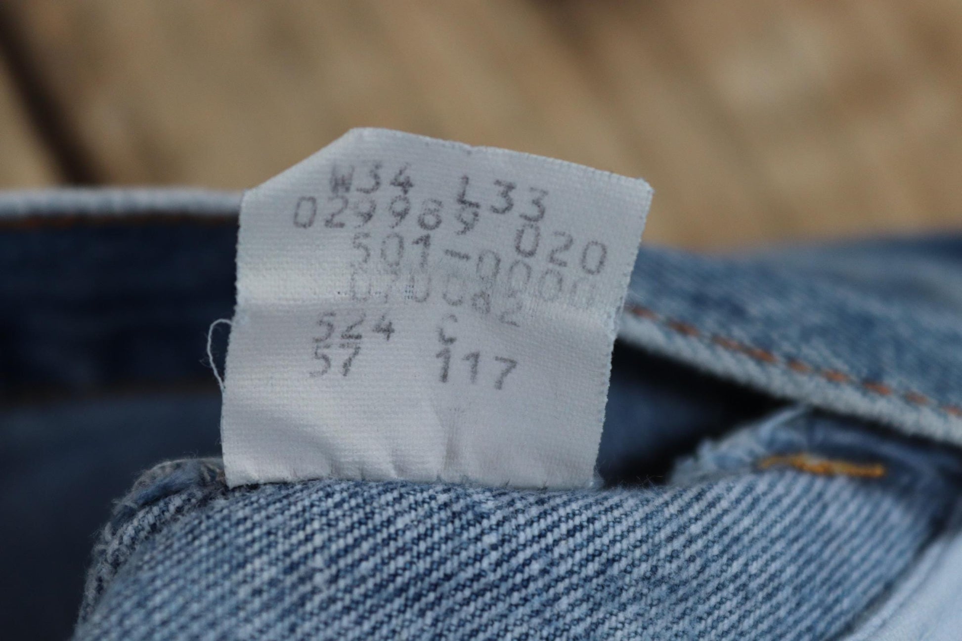 Vintage 1980s Levis 501 denim jeans - made in USA - small e red tab - 32” x 30”