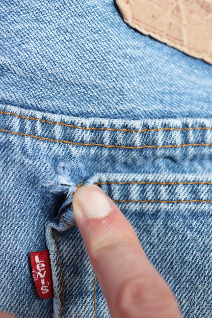 Vintage 1980s Levis 501 denim jeans - made in USA - small e red tab - 32” x 30”
