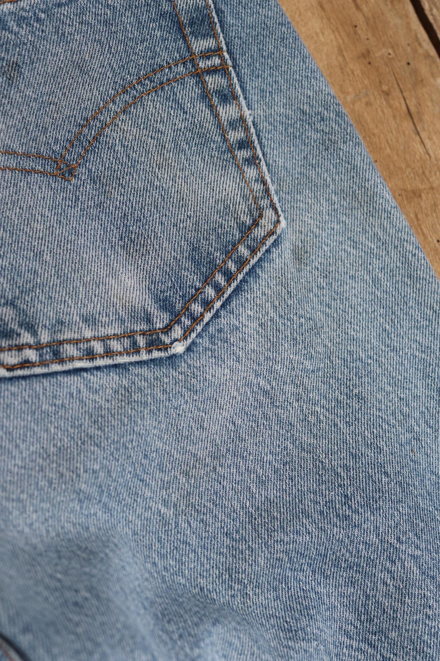 Vintage 1980s Levis 501 denim jeans - made in USA - small e red tab - 32” x 30”