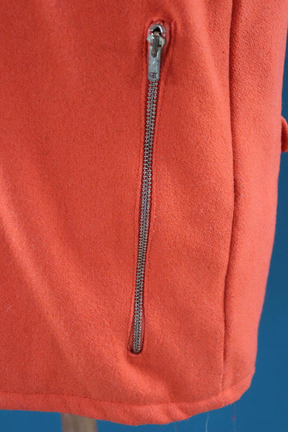 Vintage 1970s orange wool mackinaw - workwear jacket - 50” chest