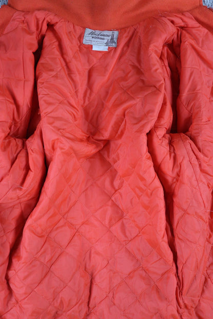 Vintage 1970s orange wool mackinaw - workwear jacket - 50” chest