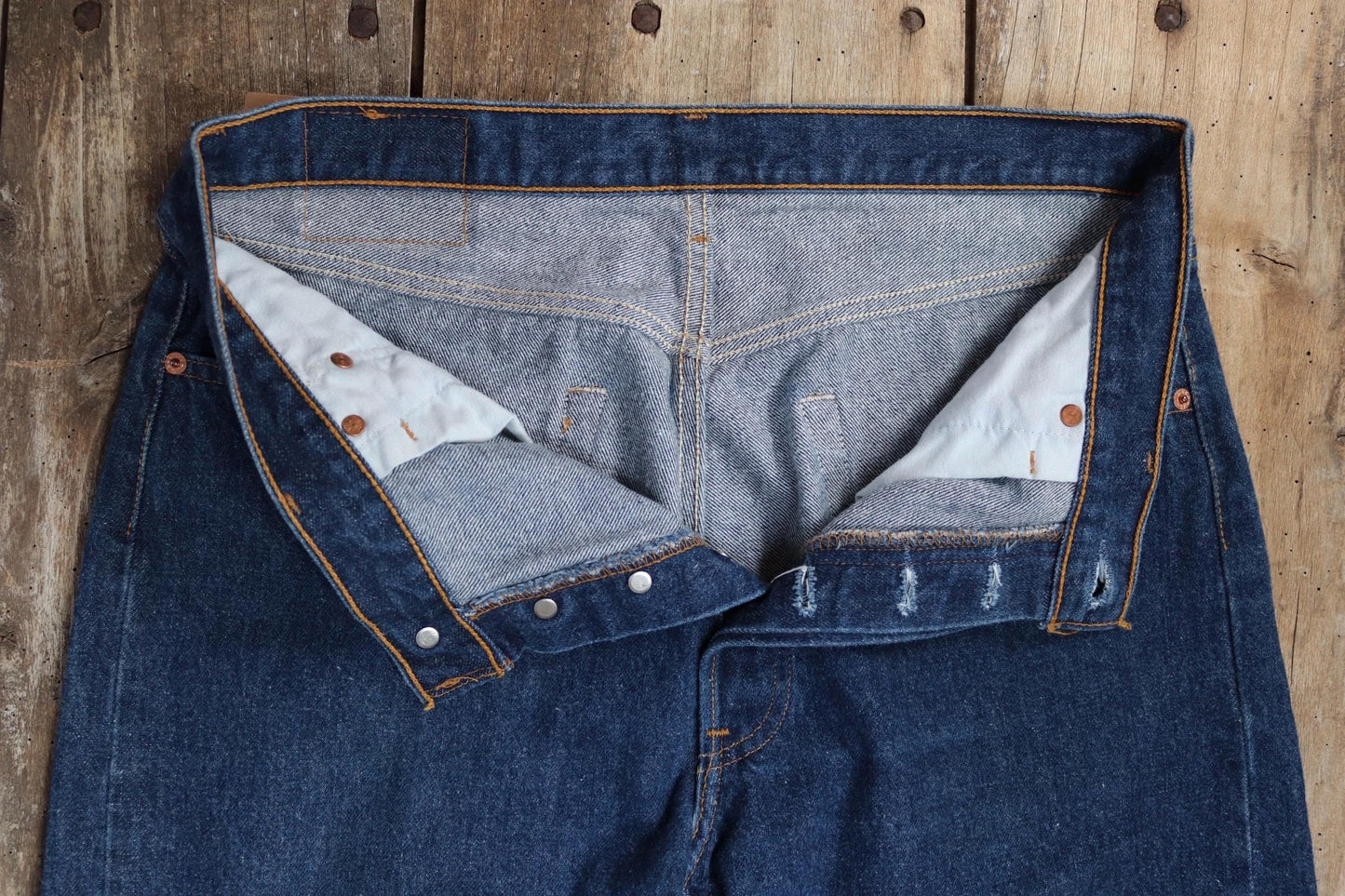 Vintage 1990s Levis 501xx denim jeans - made in USA - small e red tab - 34” x 29”