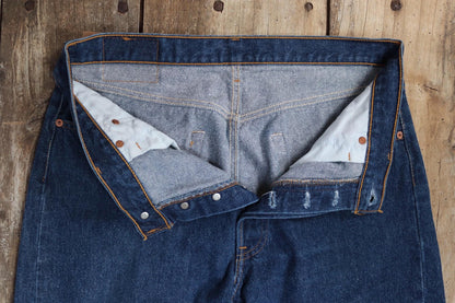 Vintage 1990s Levis 501xx denim jeans - made in USA - small e red tab - 34” x 29”