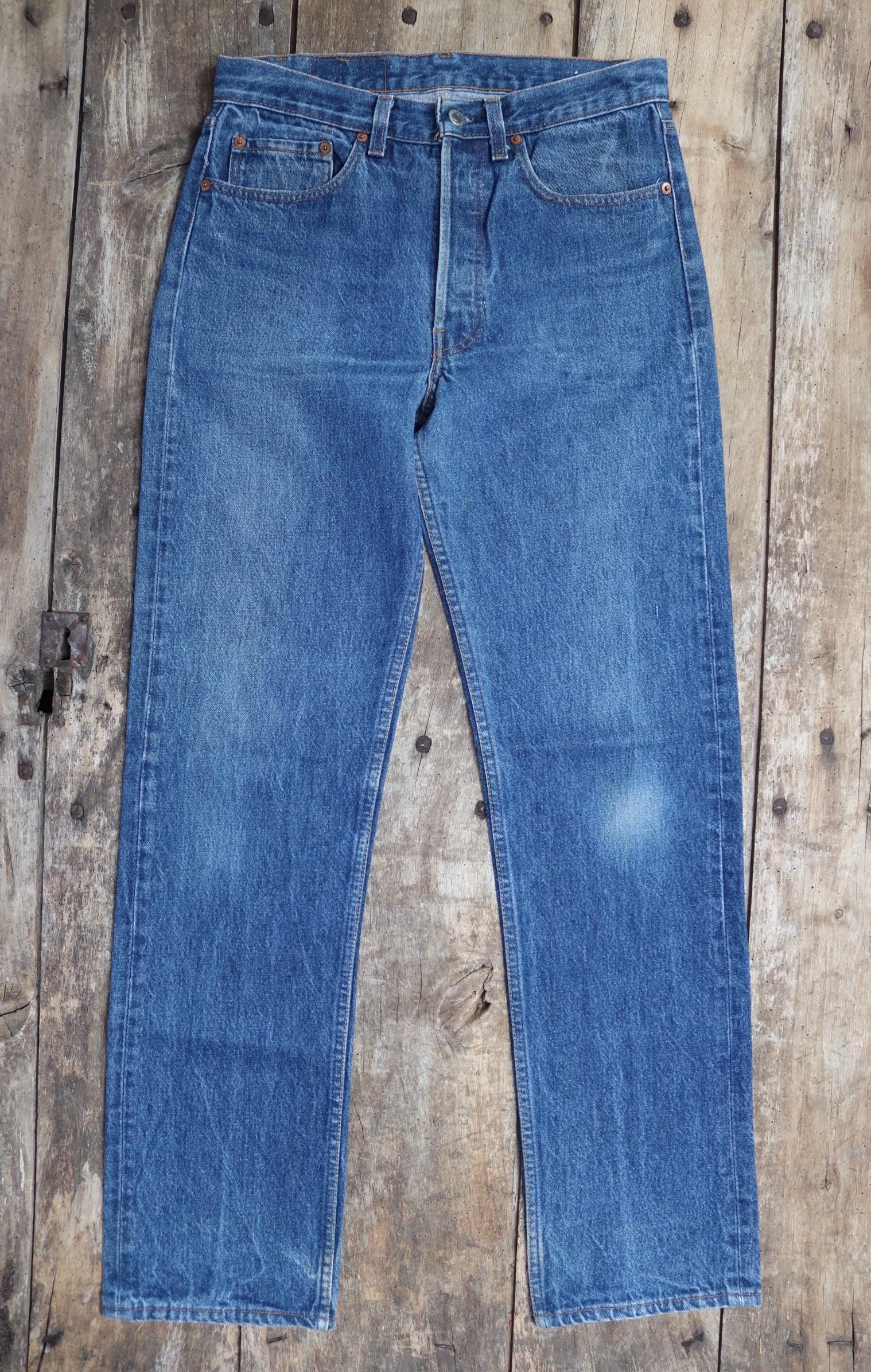 Vintage 1990s Levis 501xx denim jeans - made in USA - small e red tab - 34” x 29”