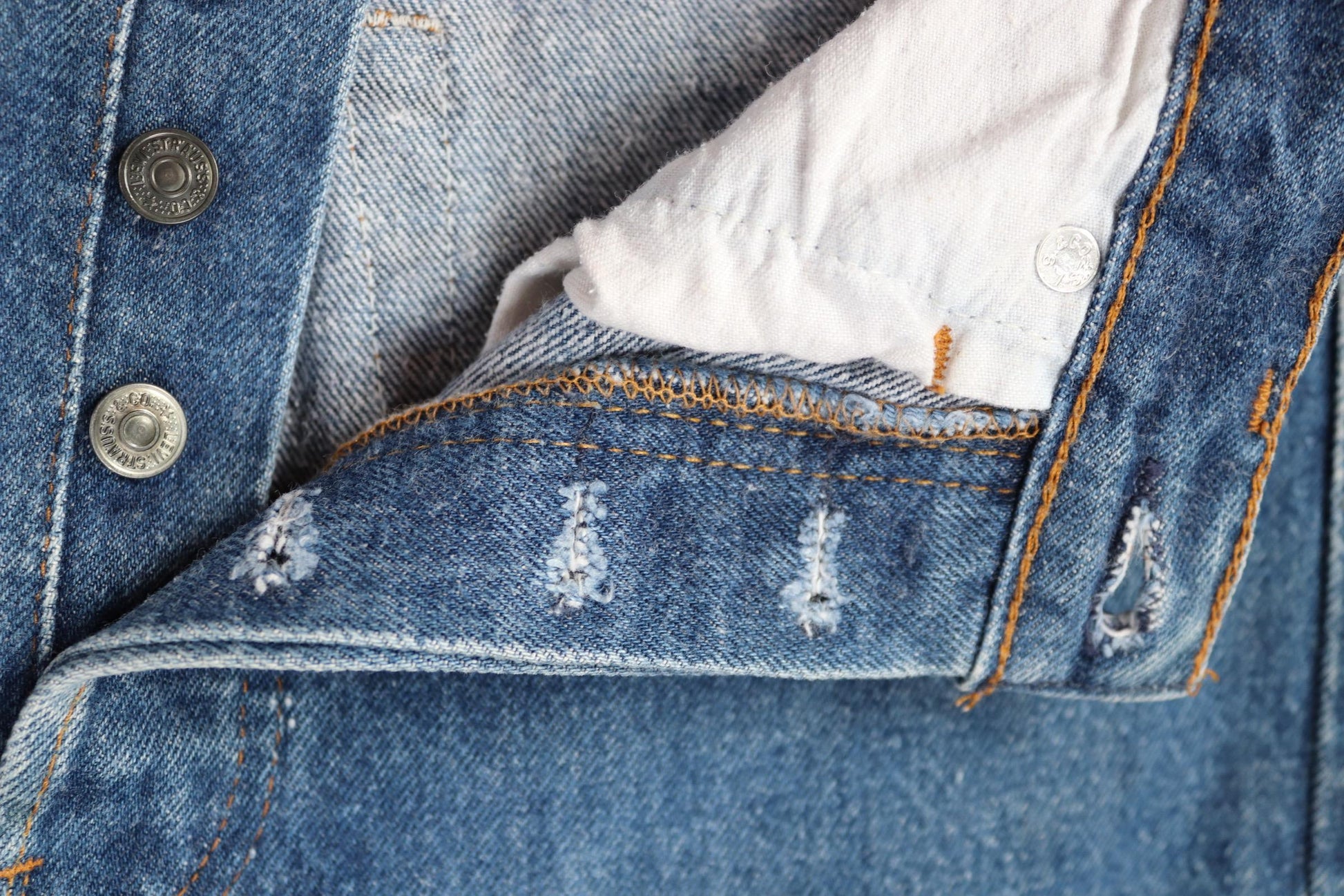 Vintage 1990s Levis 501xx denim jeans - made in USA - small e red tab - 34” x 29”