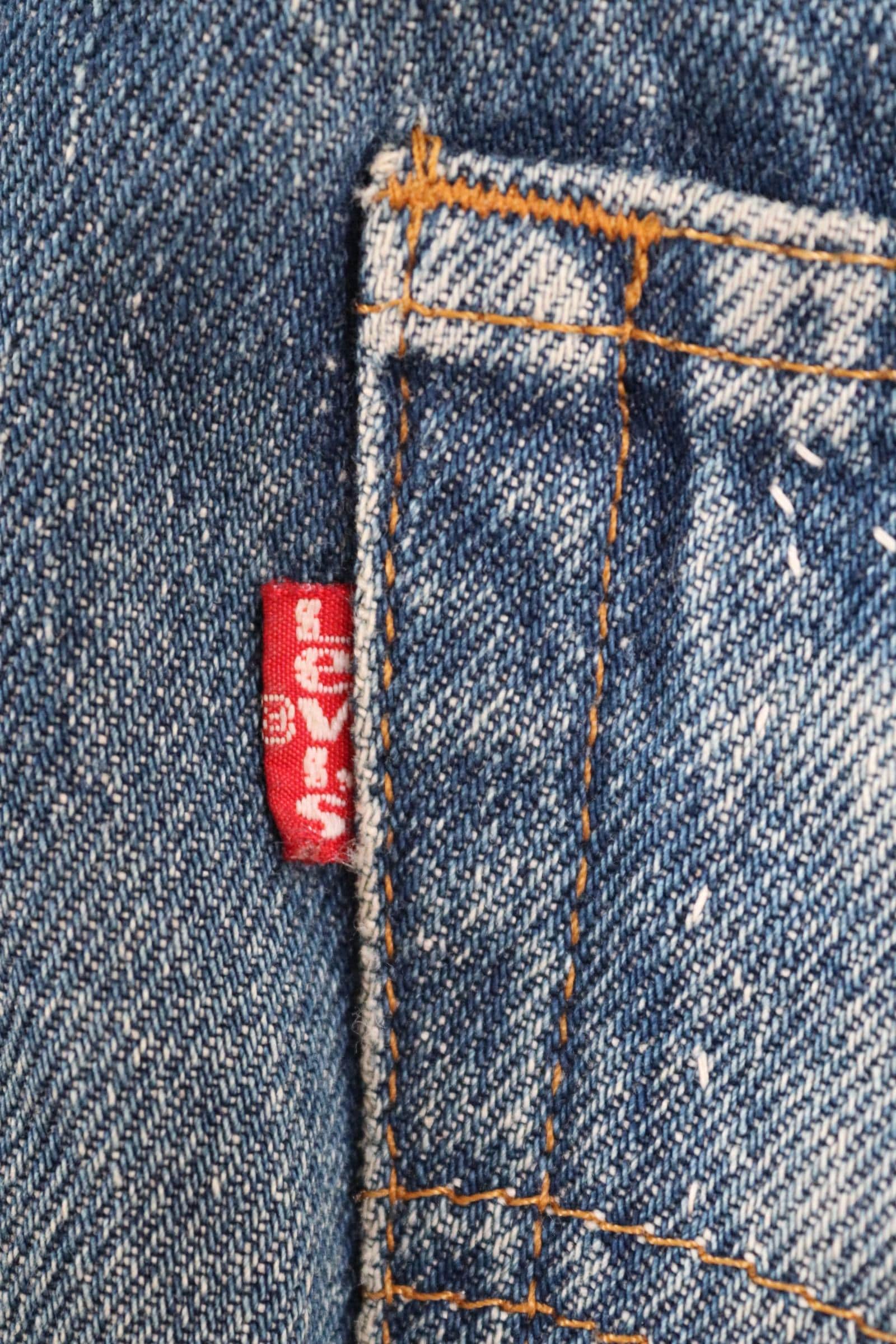 Vintage 1980s Levis 501 denim jeans - made in USA - small e red tab - Valencia St - 30” x 31”