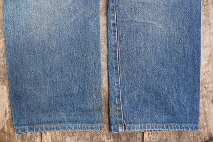 Vintage 1980s Levis 501 denim jeans - made in USA - small e red tab - Valencia St - 30” x 31”