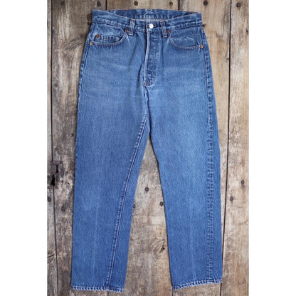 Vintage 1990s Levis 501 denim jeans - made in USA - small e red tab - 29” x 29”