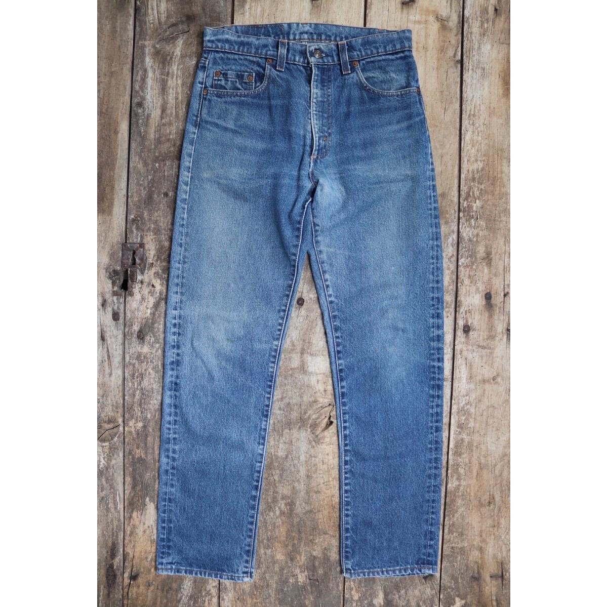 Vintage 1990s Levis 505 denim jeans - made in USA - small e red tab - 30” x 31”