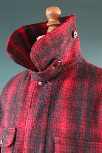 Vintage 1940s Woolrich plaid wool jacket - chore coat - hunting mackinaw - 51” chest