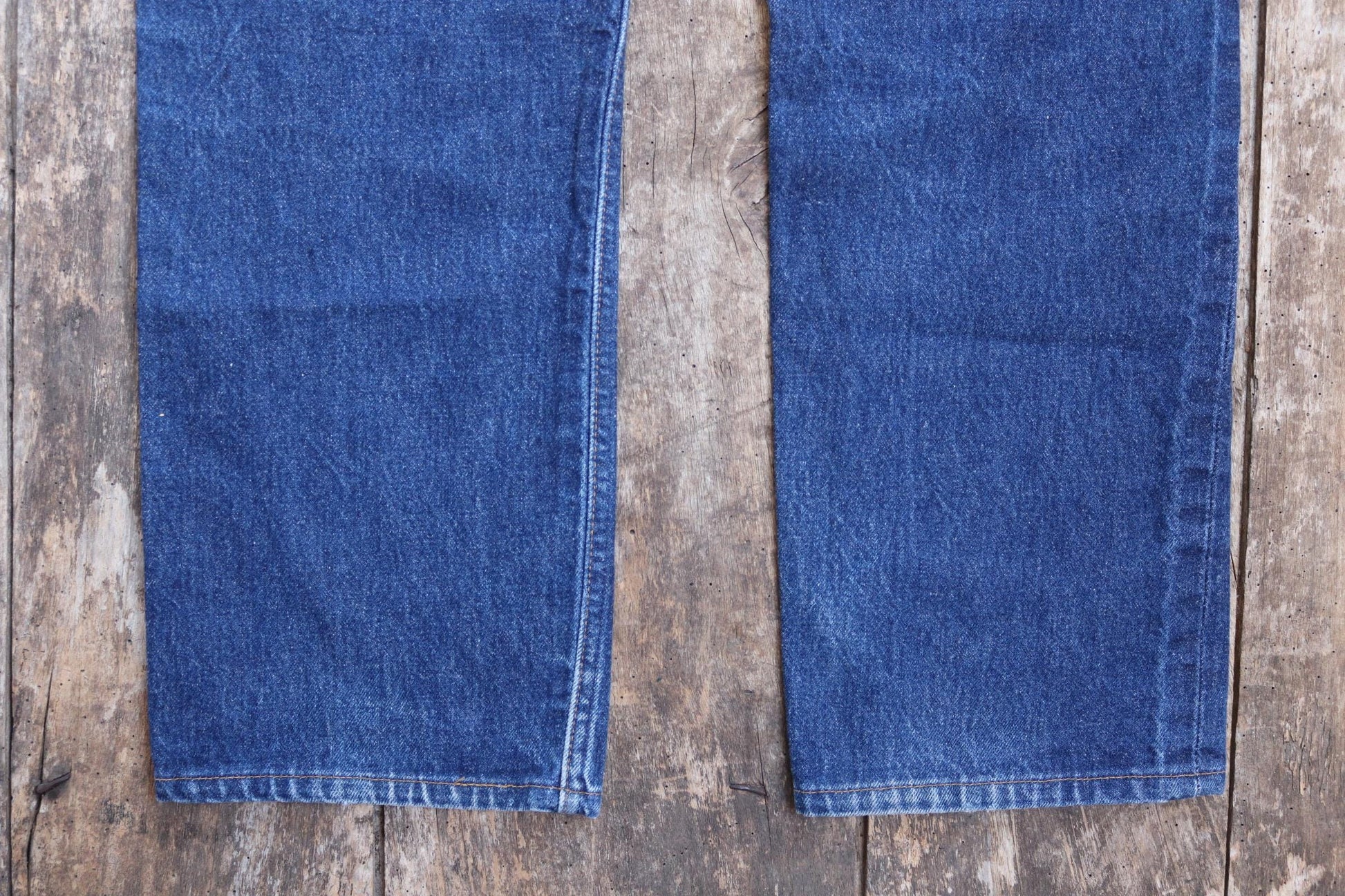 Vintage 1980s Levis 501 denim jeans - made in USA - small e red tab - 35” x 32”