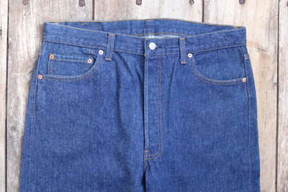 Vintage 1980s Levis 501 denim jeans - made in USA - small e red tab - 35” x 35”