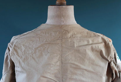 Vintage 1950s shooting jacket - rifle club chain stitch patches - 50” chest