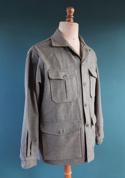 Vintage 1950s Woolrich dress shirt - camp jacket - 50” chest