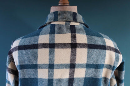 Vintage 1970s Woolrich wool camp shirt - plaid workwear camp jacket - checked CPO - 47” chest