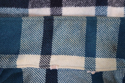 Vintage 1970s Woolrich wool camp shirt - plaid workwear camp jacket - checked CPO - 47” chest