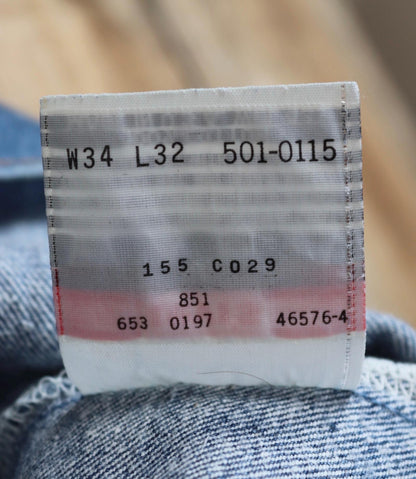 Vintage 1990s Levis 501 denim jeans - made in USA - small e red tab - 33” x 32”