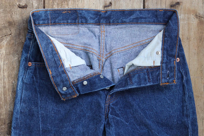 Vintage 1980s Levis 501 denim jeans - made in UK - small e red tab - 28” x 33”