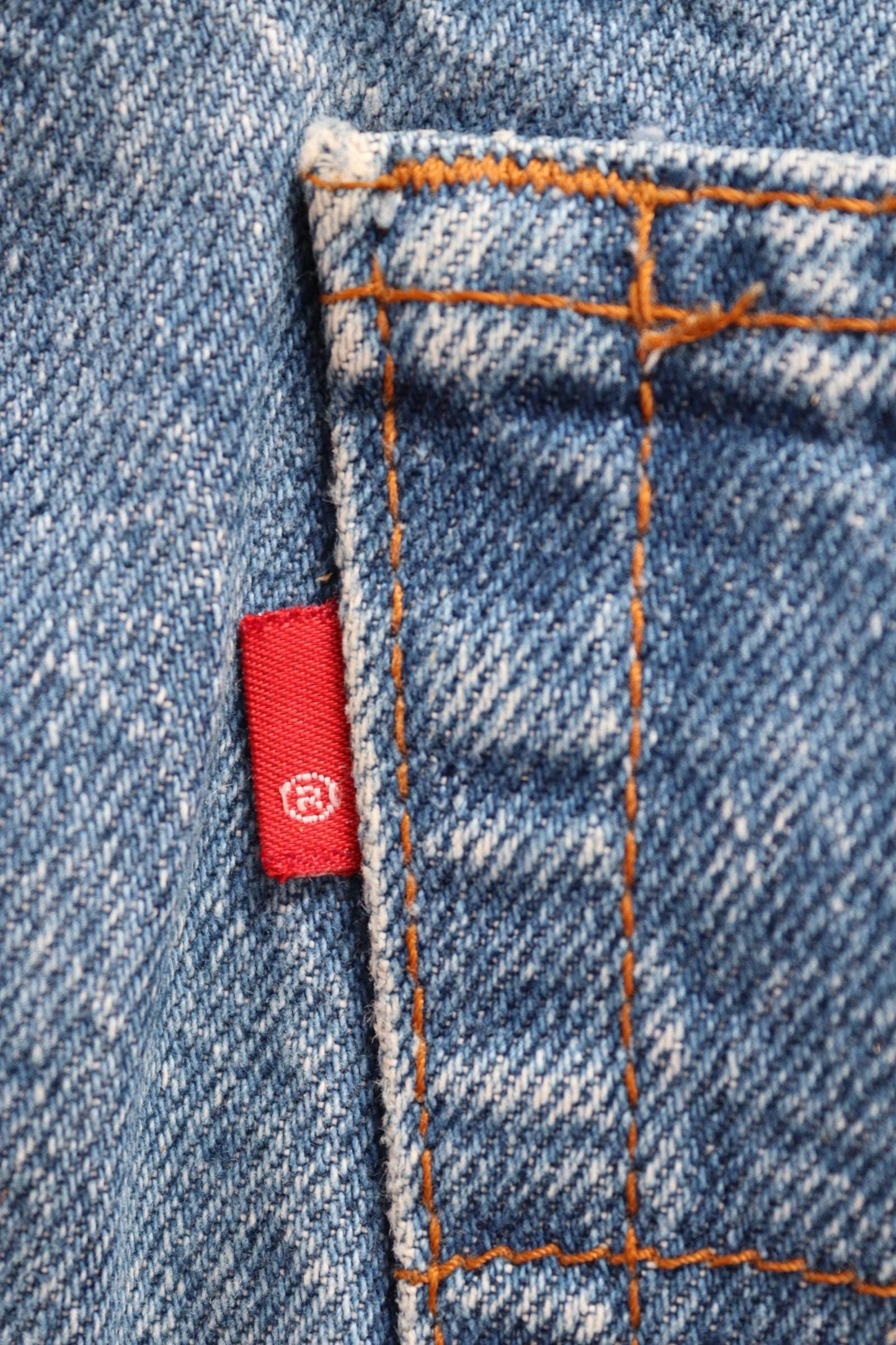 Vintage 1980s Levis 505 denim jeans - made in USA - small e red tab - 30” x 31”