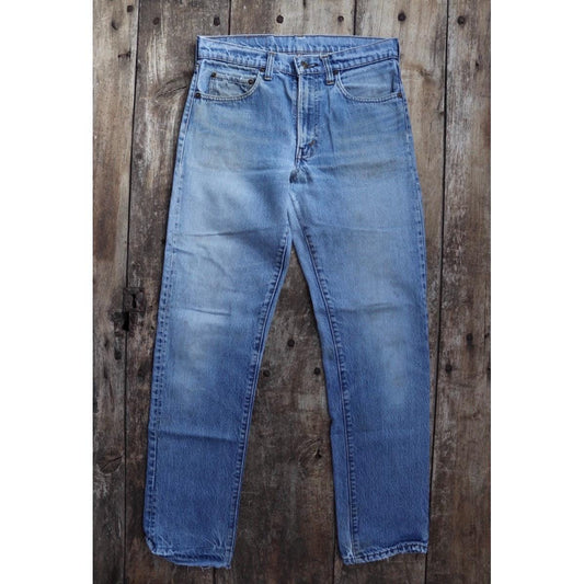 Vintage 1980s Levis 505 denim jeans - made in USA - small e red tab - 30” x 31”