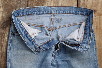 Vintage 1980s Levis 505 denim jeans - made in USA - small e red tab - 30” x 31”