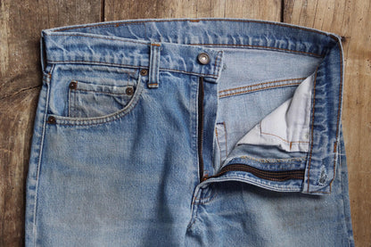 Vintage 1980s Levis 505 denim jeans - made in USA - small e red tab - 30” x 31”