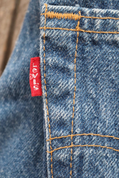 Vintage 1990s Levis 501 denim jeans - made in UK - small e red tab - 28” x 34”