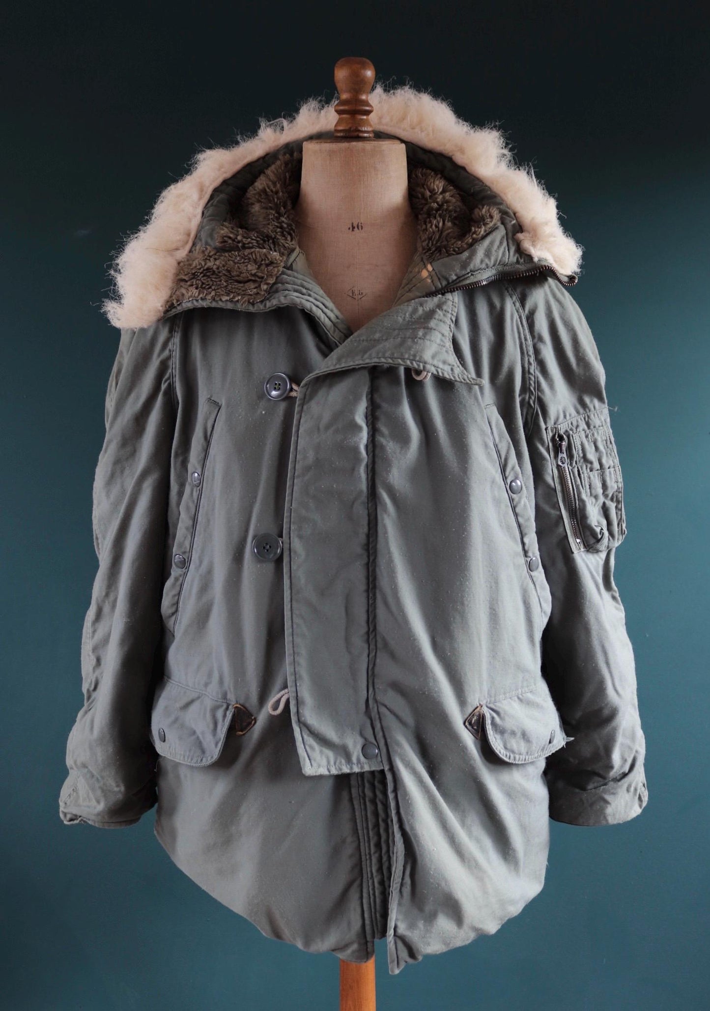 Vintage 1980s USAF N3B parka - US Air Force snorkel jacket - 48” chest