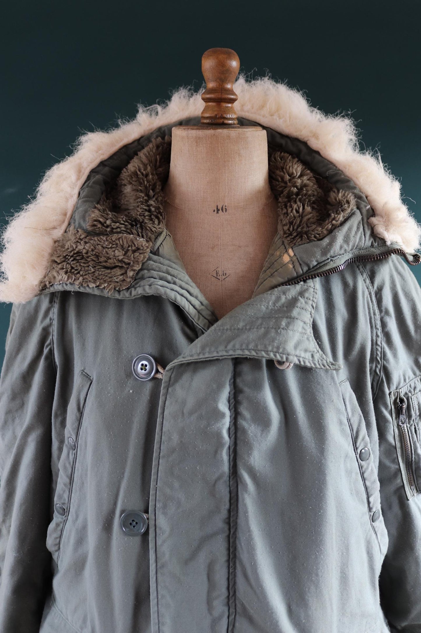 Vintage 1980s USAF N3B parka - US Air Force snorkel jacket - 48” chest