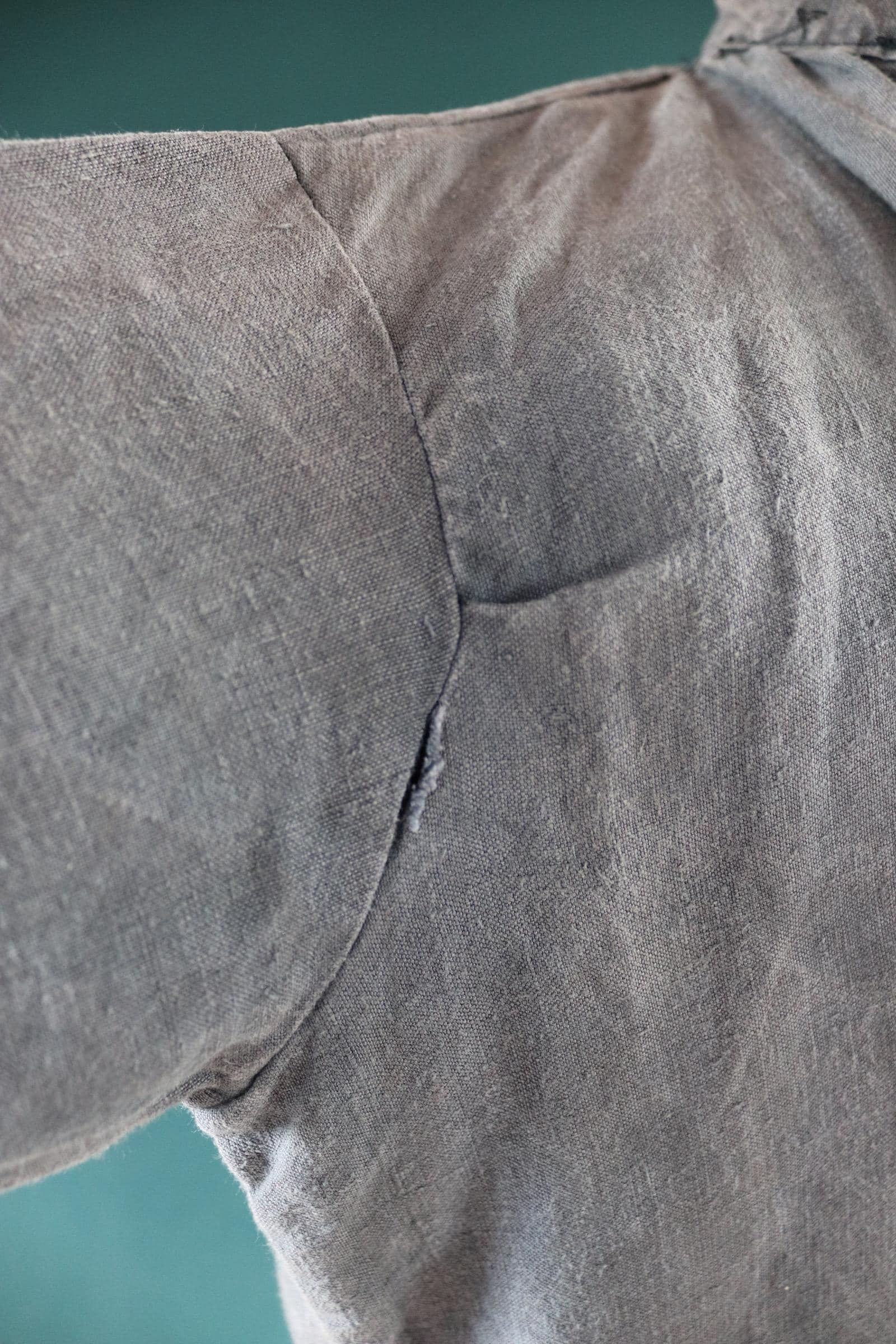 Vintage 1930s French workwear shirt - linen smock - 56” chest