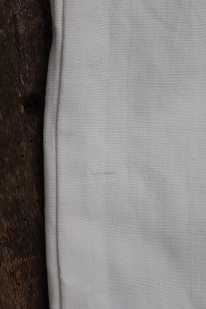 Vintage 1950s French white cotton flares - Marine Nationale trousers - military pants - bell bottoms - 30” x 31”