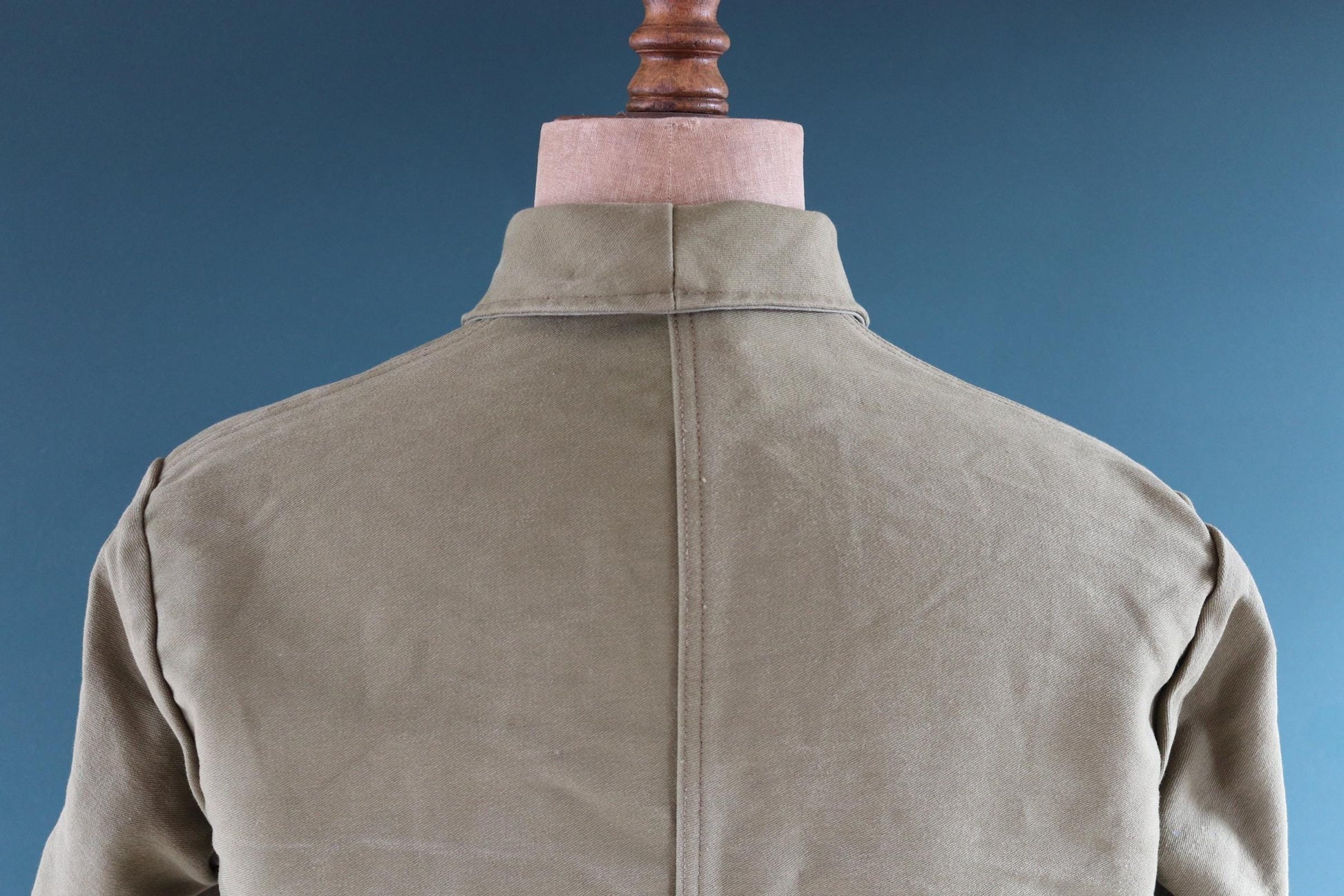 Vintage 1980s green moleskin workwear jacket - chore coat - 44" chest