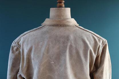 Vintage 1940s French canvas workwear jacket - chore coat - 49” chest
