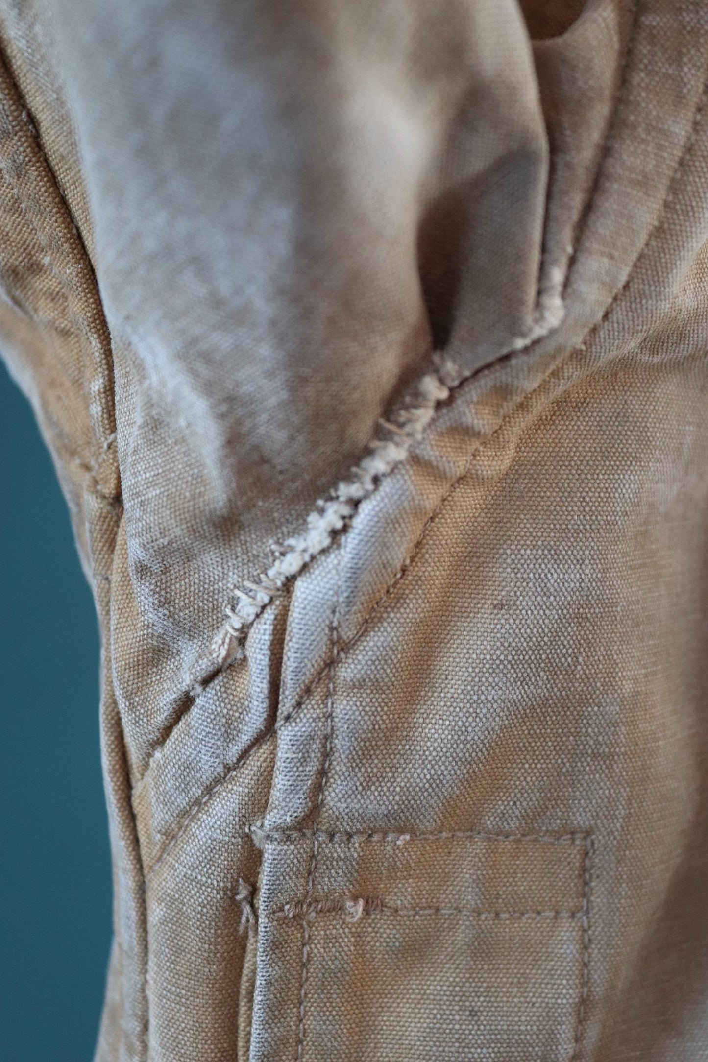 Vintage 1940s French canvas workwear jacket - chore coat - 49” chest