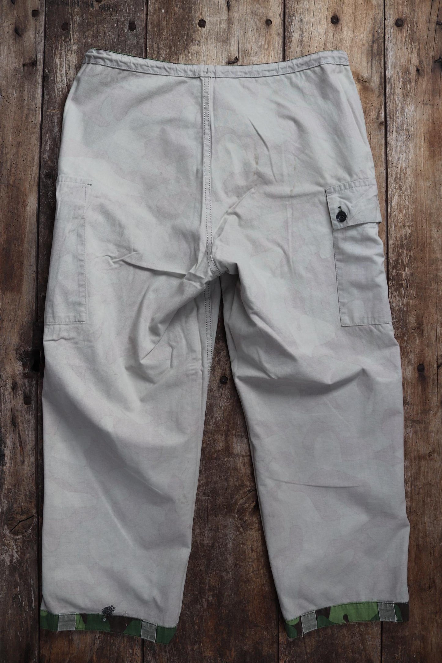 Vintage 1980s Finnish M62 camo trousers - windproof paratrooper pants - 37” x 27”