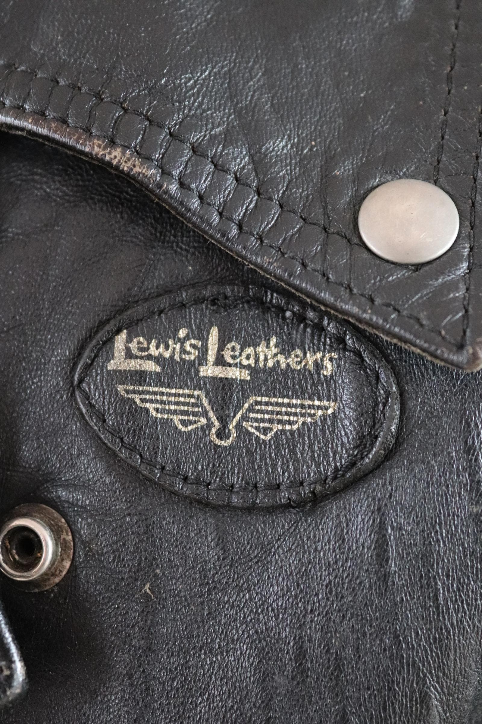 Vintage 1970s Lewis Leathers biker jacket - Lightning - Aviakit - 44" chest