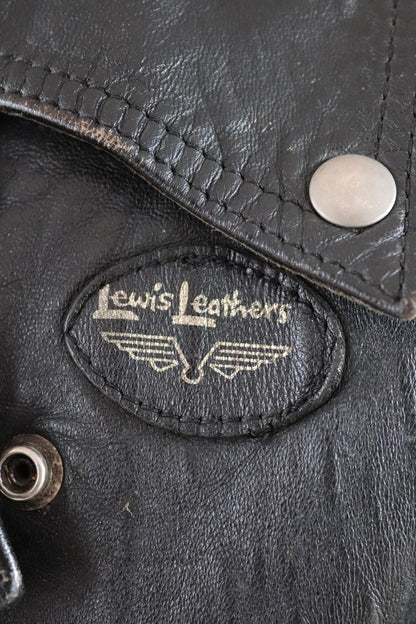Vintage 1970s Lewis Leathers biker jacket - Lightning - Aviakit - 44" chest
