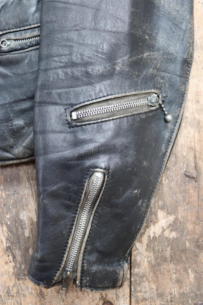 Vintage 1970s Lewis Leathers biker jacket - Lightning - Aviakit - 44" chest