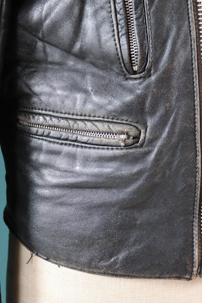Vintage 1970s Lewis Leathers biker jacket - Lightning - Aviakit - 44" chest
