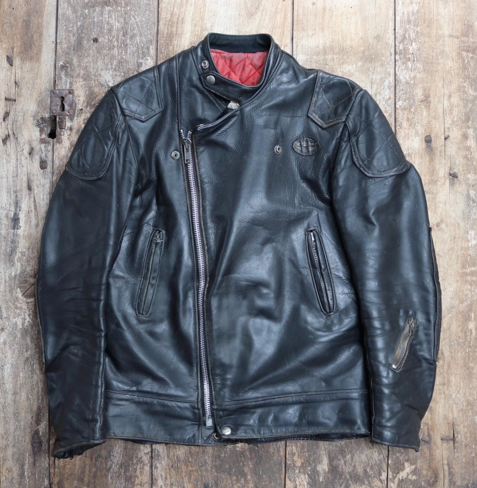 Vintage 1960s Lewis Leathers biker jacket - Super Monza - Aviakit - 40" chest