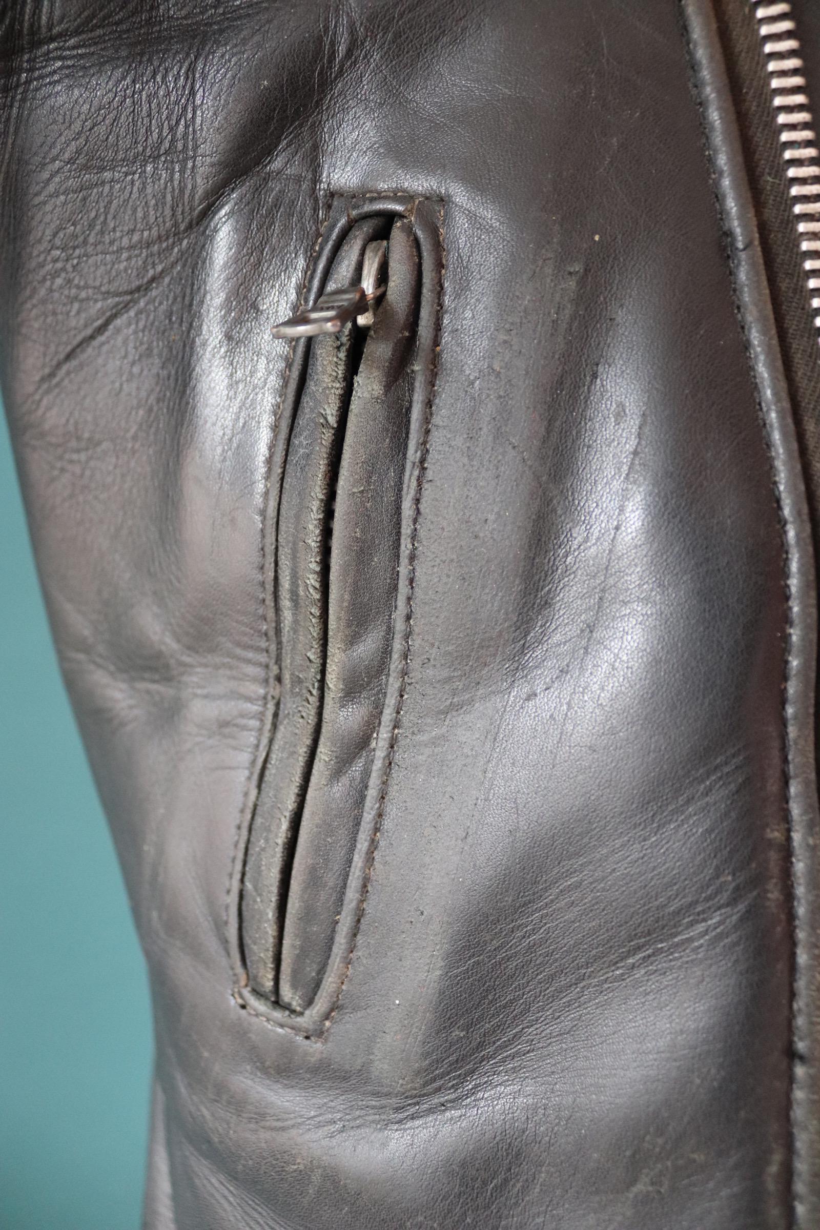 Vintage 1960s Lewis Leathers biker jacket - Super Monza - Aviakit - 40" chest