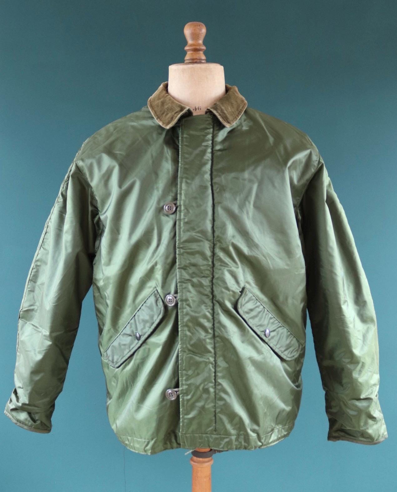 Vintage 1980s USN extreme cold weather deck jacket - Alpha Industries - 47” chest