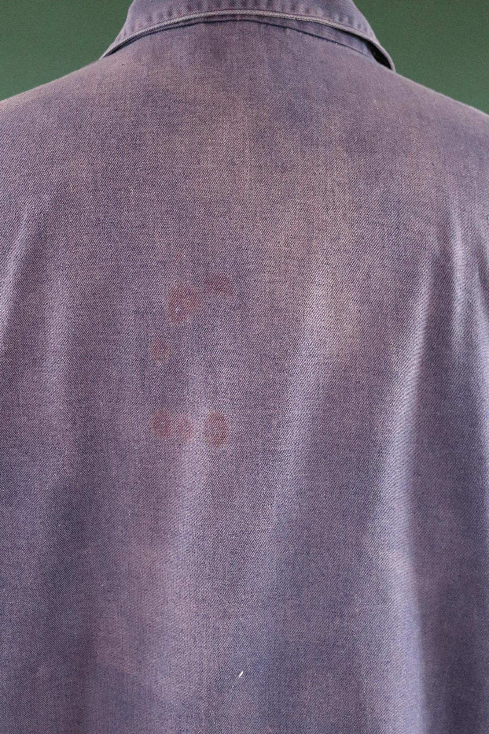 Vintage 1970s French chore coat - faded workwear jacket - 54” chest