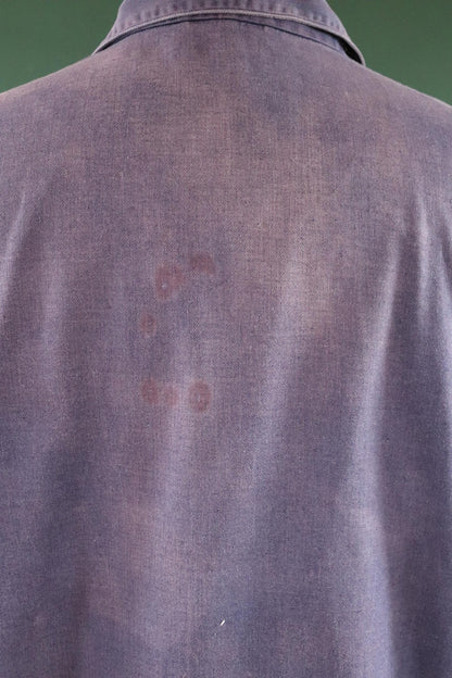 Vintage 1970s French chore coat - faded workwear jacket - 54” chest