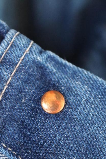 Vintage 1970s Levis big E denim jacket - orange tab - type 3 - trucker workwear - 44” chest